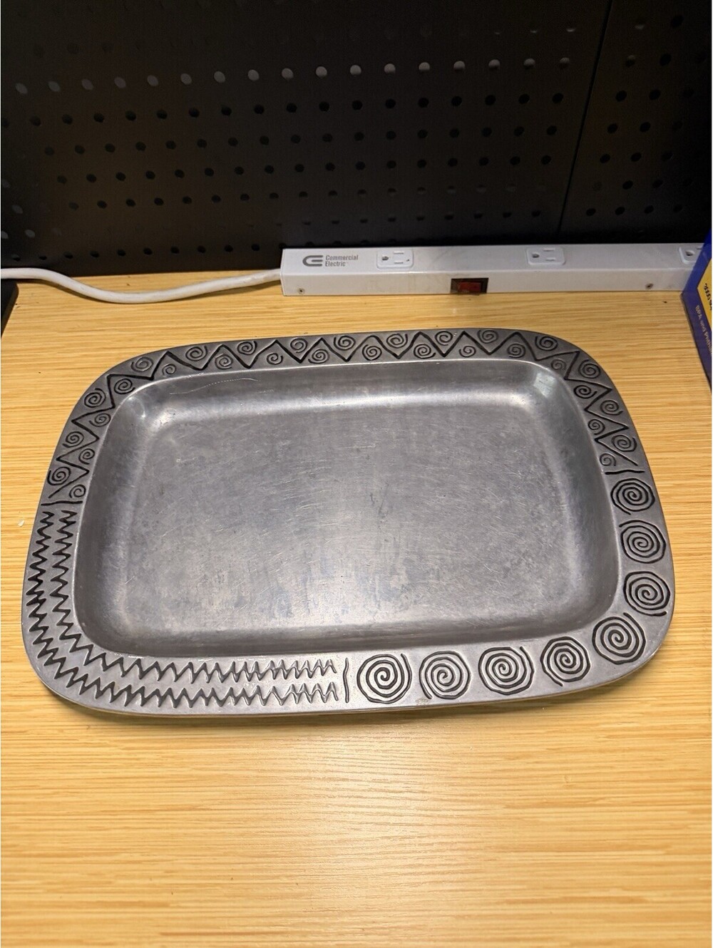 Large Wilton Armetale Reggae Rectangular Serving Tray Platter Plate VTG *